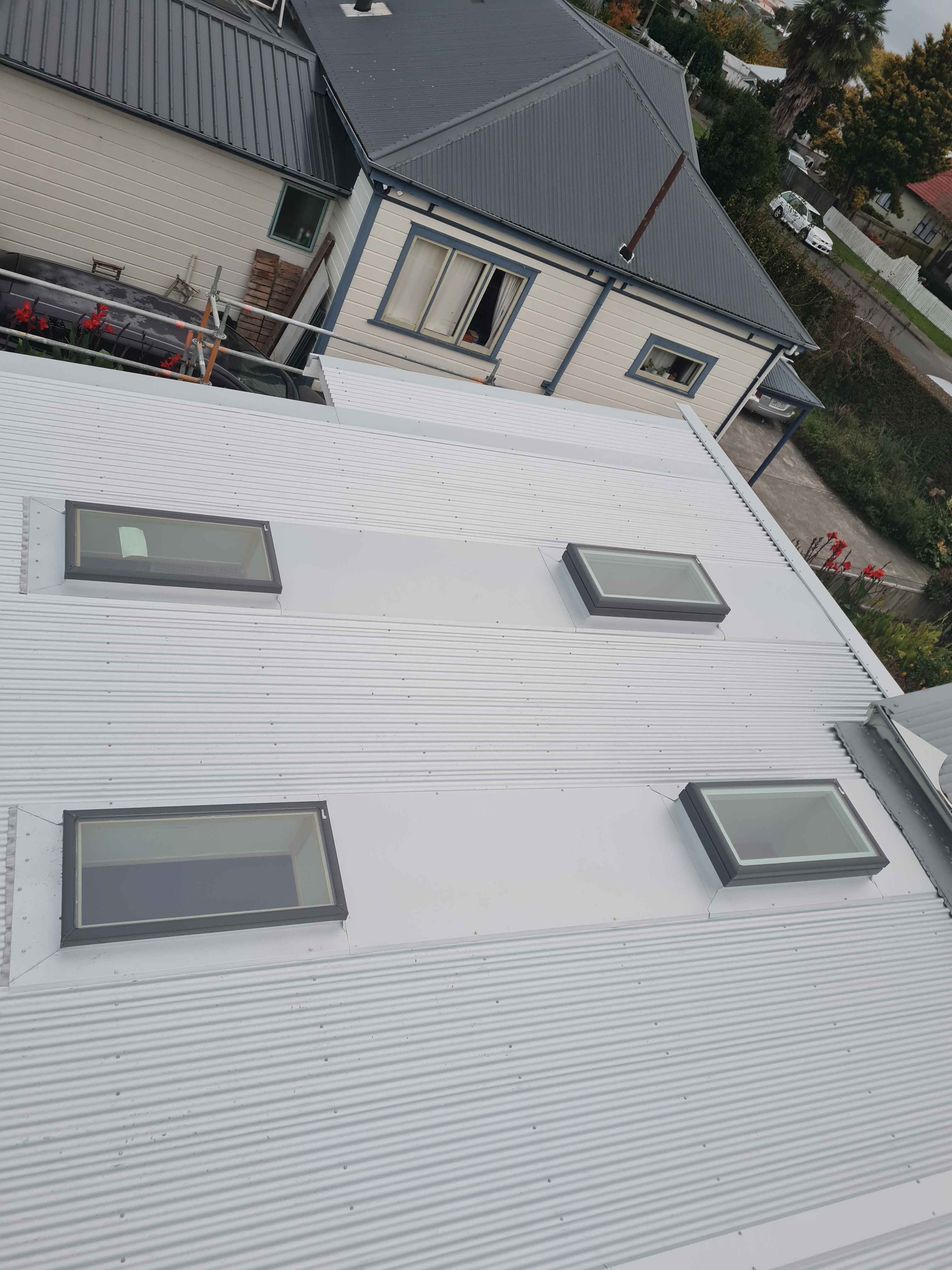 Finished roof with metal cladding