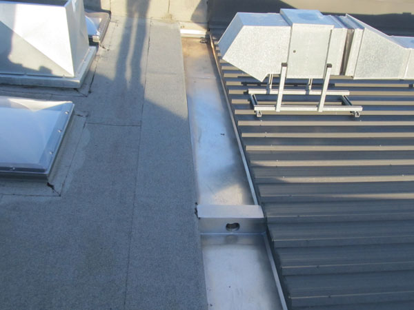 Finished steel roof on residential property